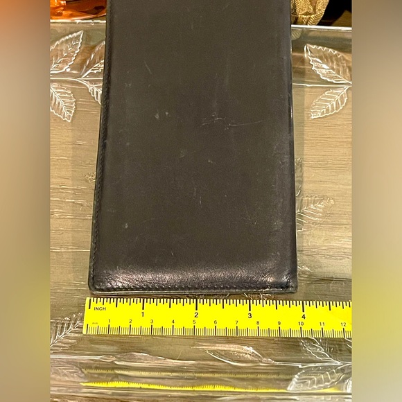Vintage Dilana Black Leather Credit Card Case Carrier Bifold Wallet - Picture 11 of 13